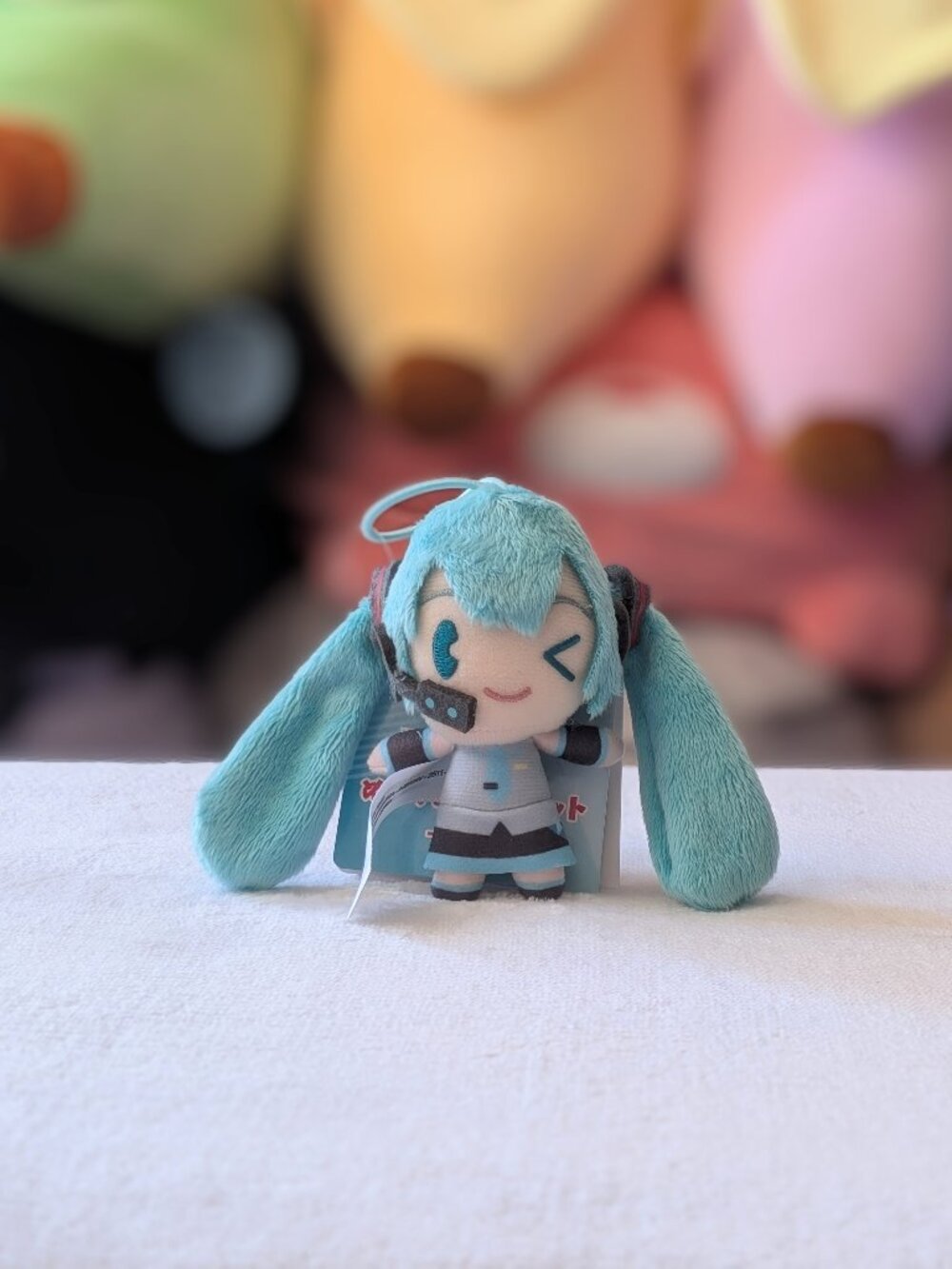 Round 1 Exclusive Hatsune Miku 3'' Mini Deformed Mascot Miku Plush Keychain